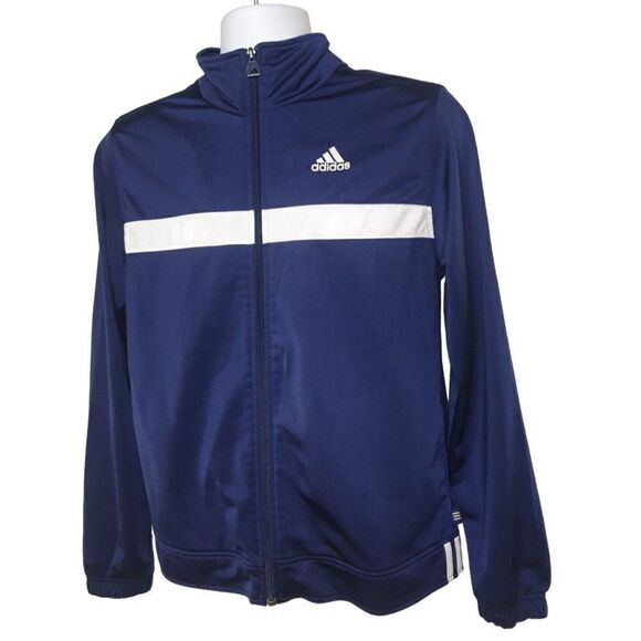Adidas Adult Jacket Large Blue White Athletic Sports Vintage Jacket - Picture 6 of 6